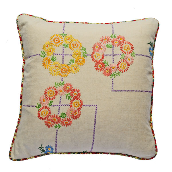 embroidered cushion